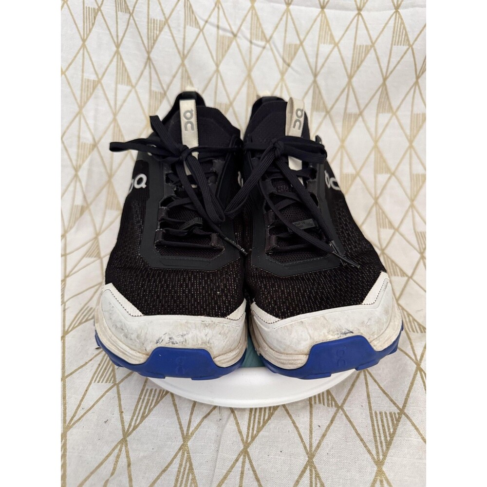 On Running CloudTec Running Shoes Mens 9.5 Black White Blue Cushion Sneaker